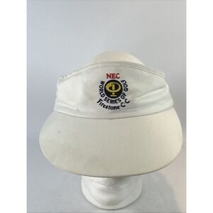 Vintage World Series of Golf Visor Hat Cap Strap Back Firestone C.C. NEC